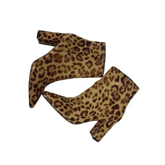 Marc Fisher LTD Ulanily Women’s 7.5 Leopard Print Ankle Booties Pointed Toe - Picture 2 of 11